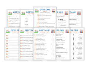 Office - 10 Printable Games Bundle - Featured image