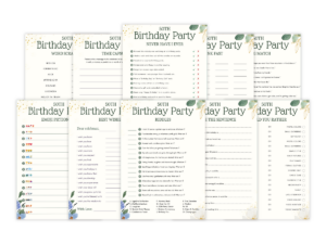 50th Birthday - 10 Printable Games Bundle - Featured image