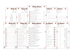 Baby Shower - 10 Printable Games Bundle - Featured image