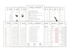 Baby Shower - 15 Printable Games Bundle - Featured image