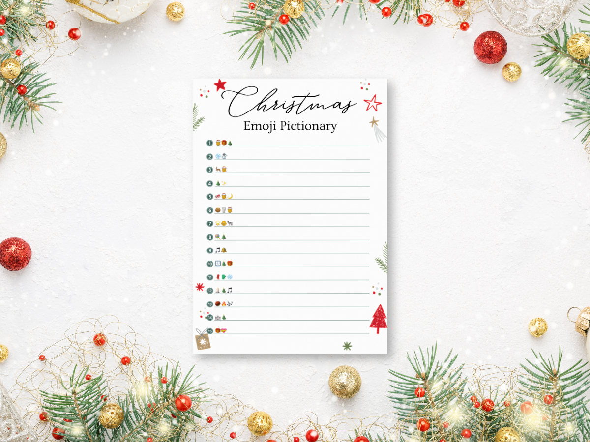 Christmas Printable Game - Emoji Pictionary - image 3