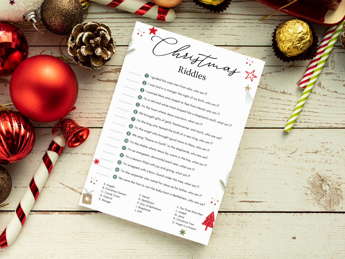 Christmas Printable Game - Riddles - image 2