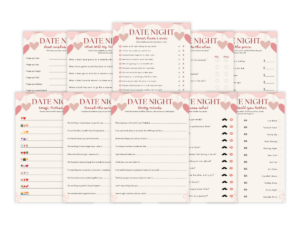 Date Night - 10 Printable Games Bundle - Featured image