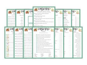 Gardening - 14 Printable Games Bundle - Featured image