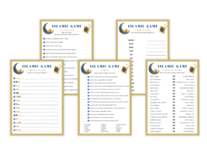 Islamic - 5 Printable Games Bundle - Featured image