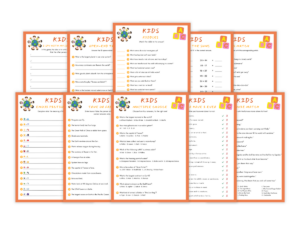 Kids - 10 Printable Games Bundle - Featured image