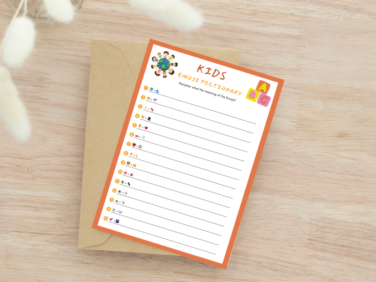 Kids Printable Game - Emoji Pictionary - image 3