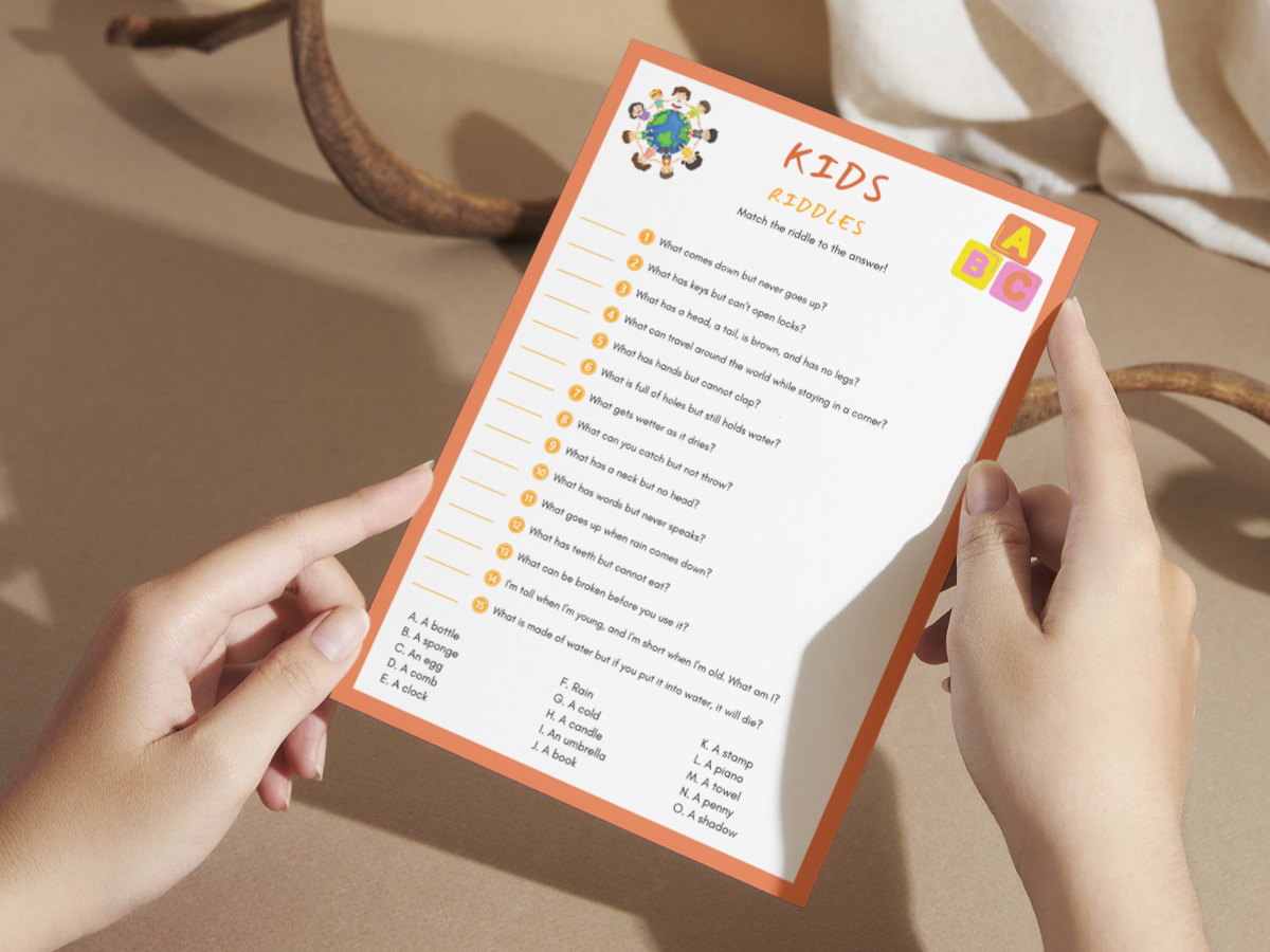 Kids Printable Game - Riddles - image 2
