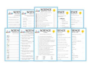 Science - 10 Printable Games Bundle - Featured image