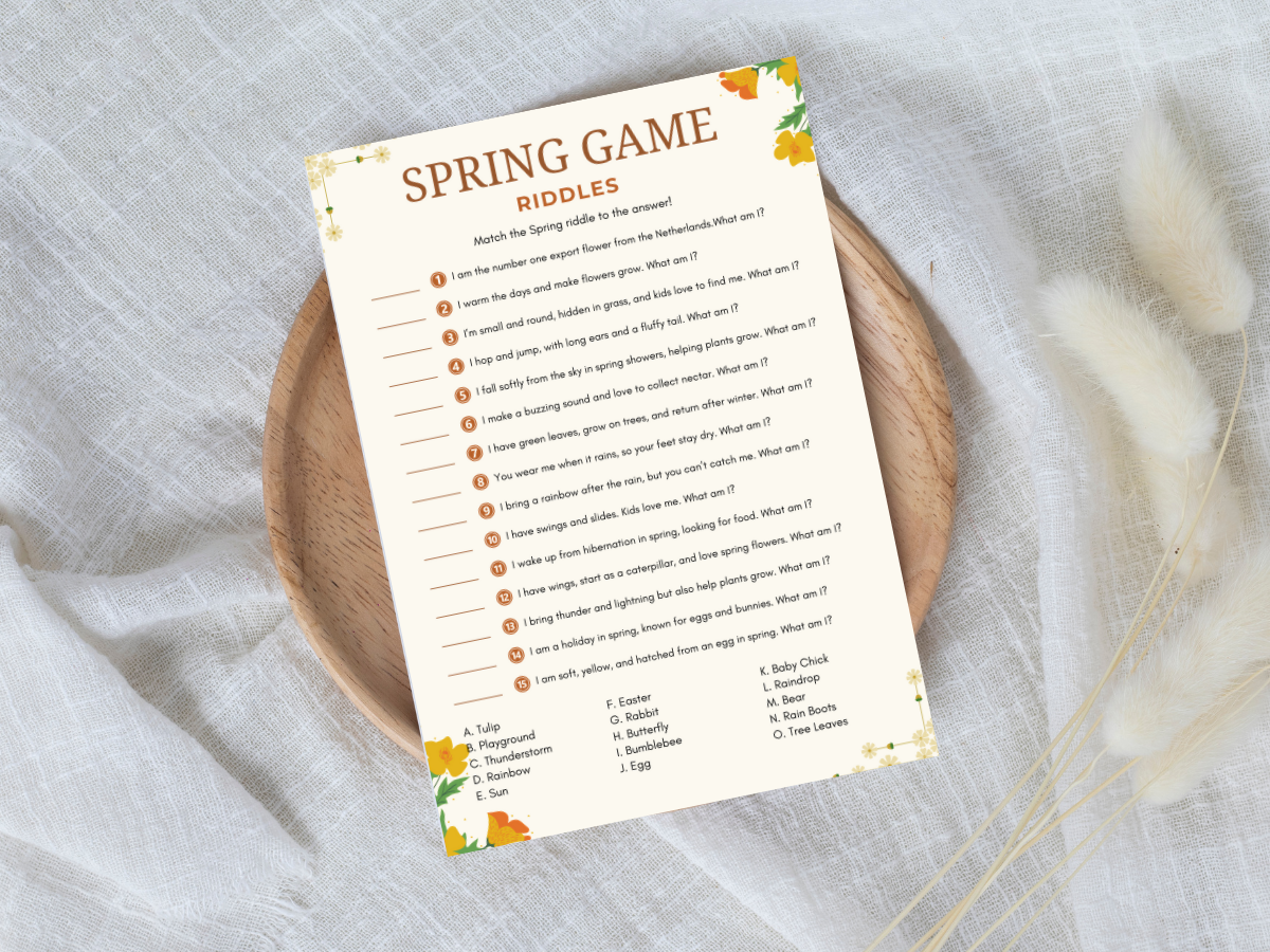 Floral Spring 10 Games Bundle Printable - Digital Download - Print Play ...