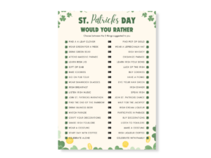 St. Patrick’s Day Printable Game - Would You Rather - Featured image