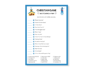 Christian Printable Game - Matching HYMN - Featured image