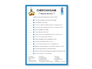 Christian Printable Game - Movie Match - Featured image