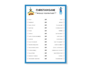 Christian Printable Game - Would You Rather - Featured image