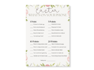 Easter Printable Game - What's on Your Phone - Featured image