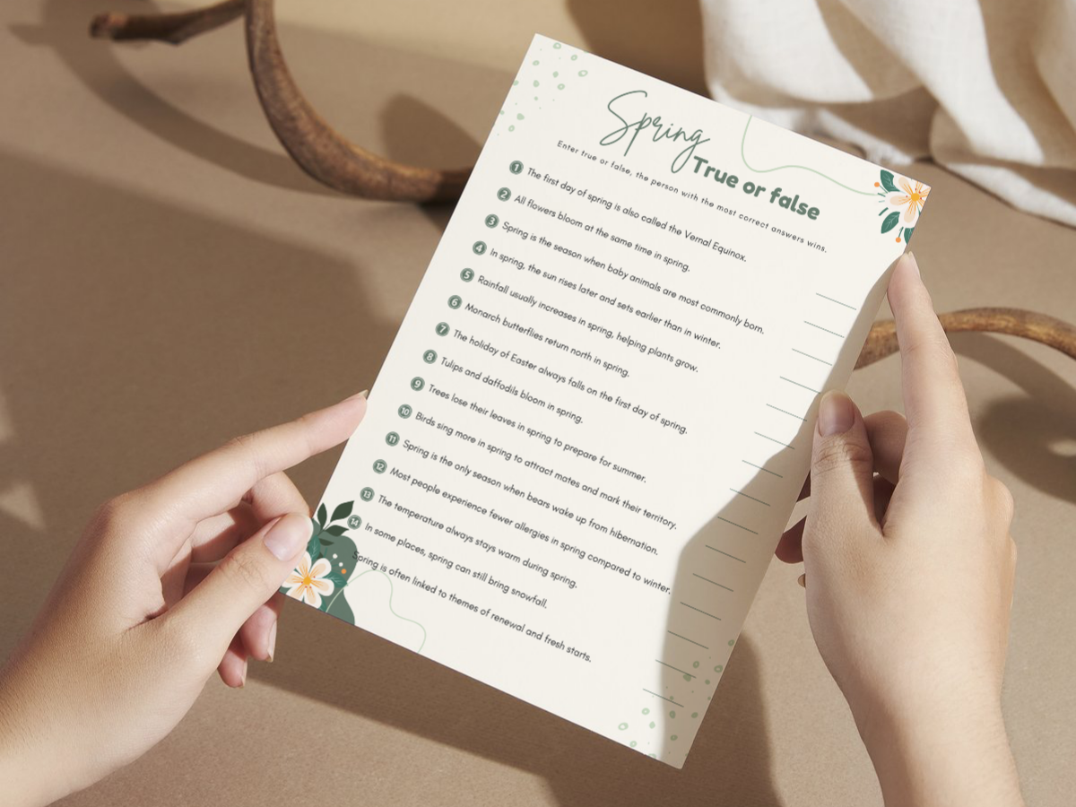Spring Printable Game - True or False - image 3