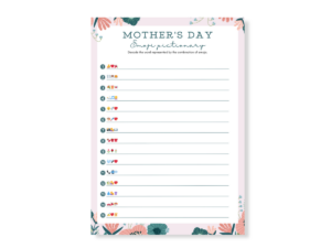 Mother’s Day Printable Game - Emoji Pictionary - Featured image