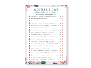 Mother’s Day Printable Game - Never Have I Ever - Featured image