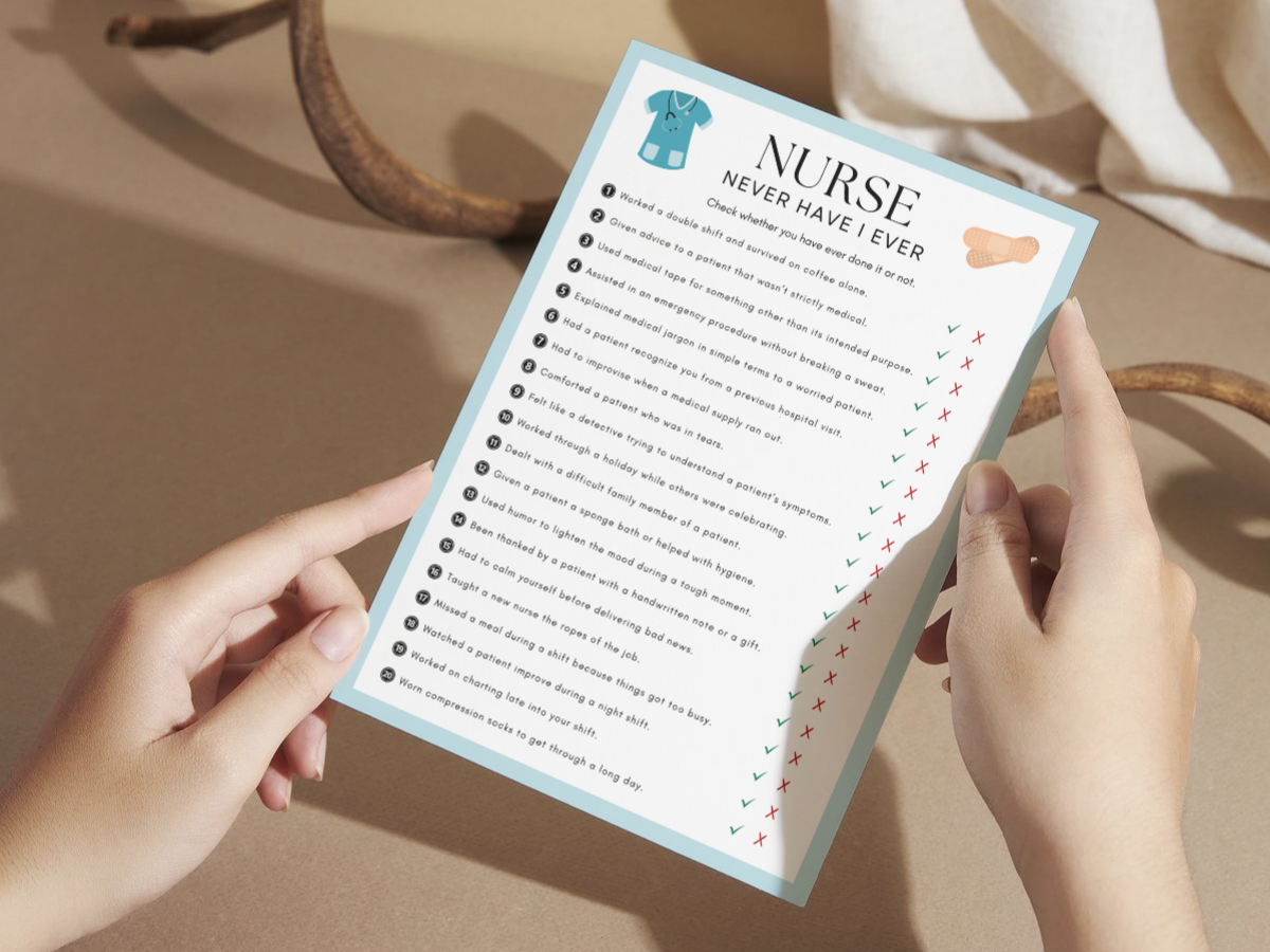 Nurse Printable Game - Never Have I Ever - image 2