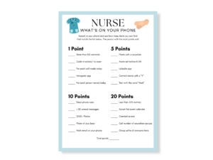 Nurse Printable Game - What’s on Your Phone - Featured image
