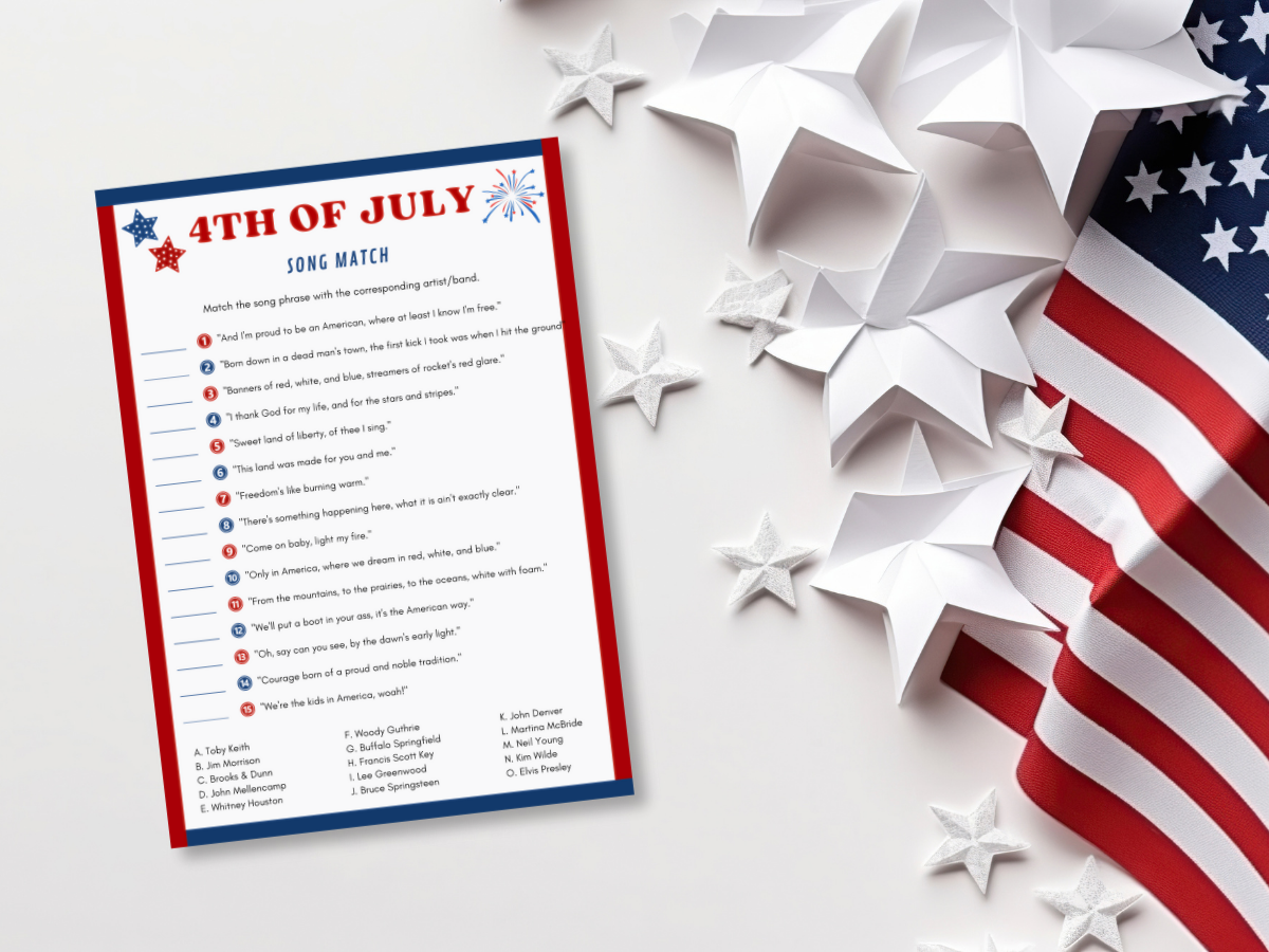 4th of July Printable Game - Song Match - image 2
