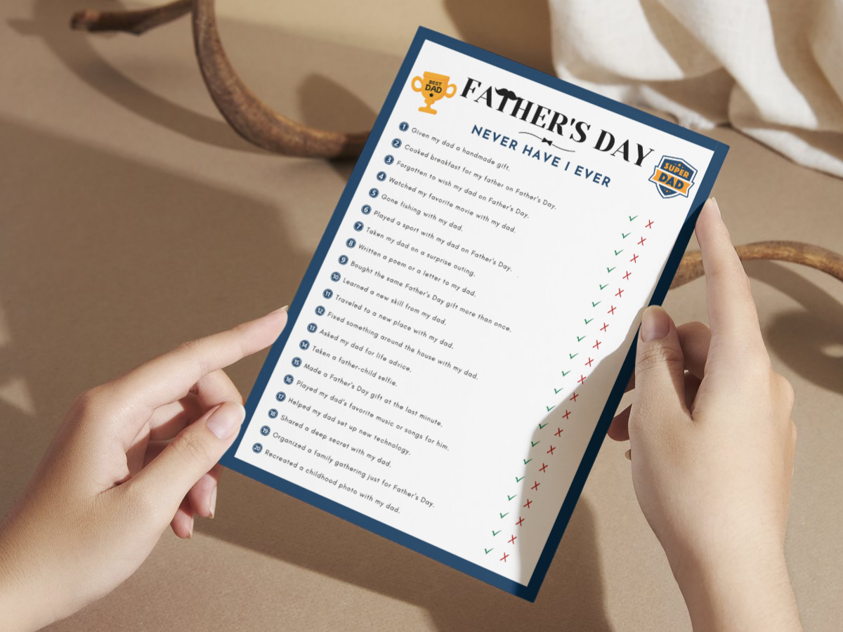 Father’s Day Printable Game - Never Have I Ever - image 2