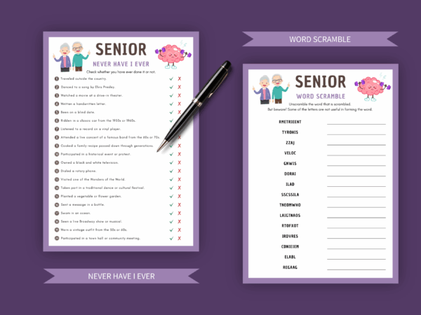 10 Amazing Printable Party Games for Seniors - Printable Games