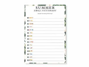Summer Printable Game - Emoji Pictionary - Featured image