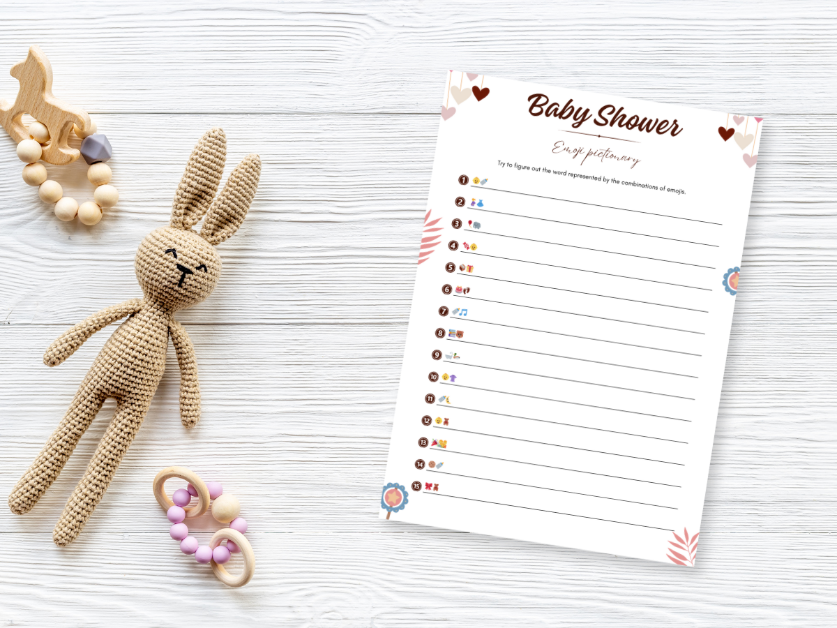 Baby Shower Printable Game - Emoji Pictionary - image 3