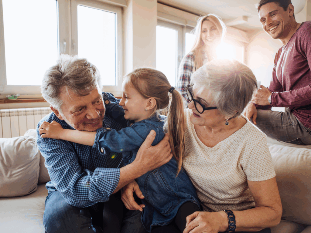Happy 3rd generation with their grandchild