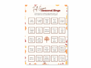 Fall Printable Game - Bingo - Featured image